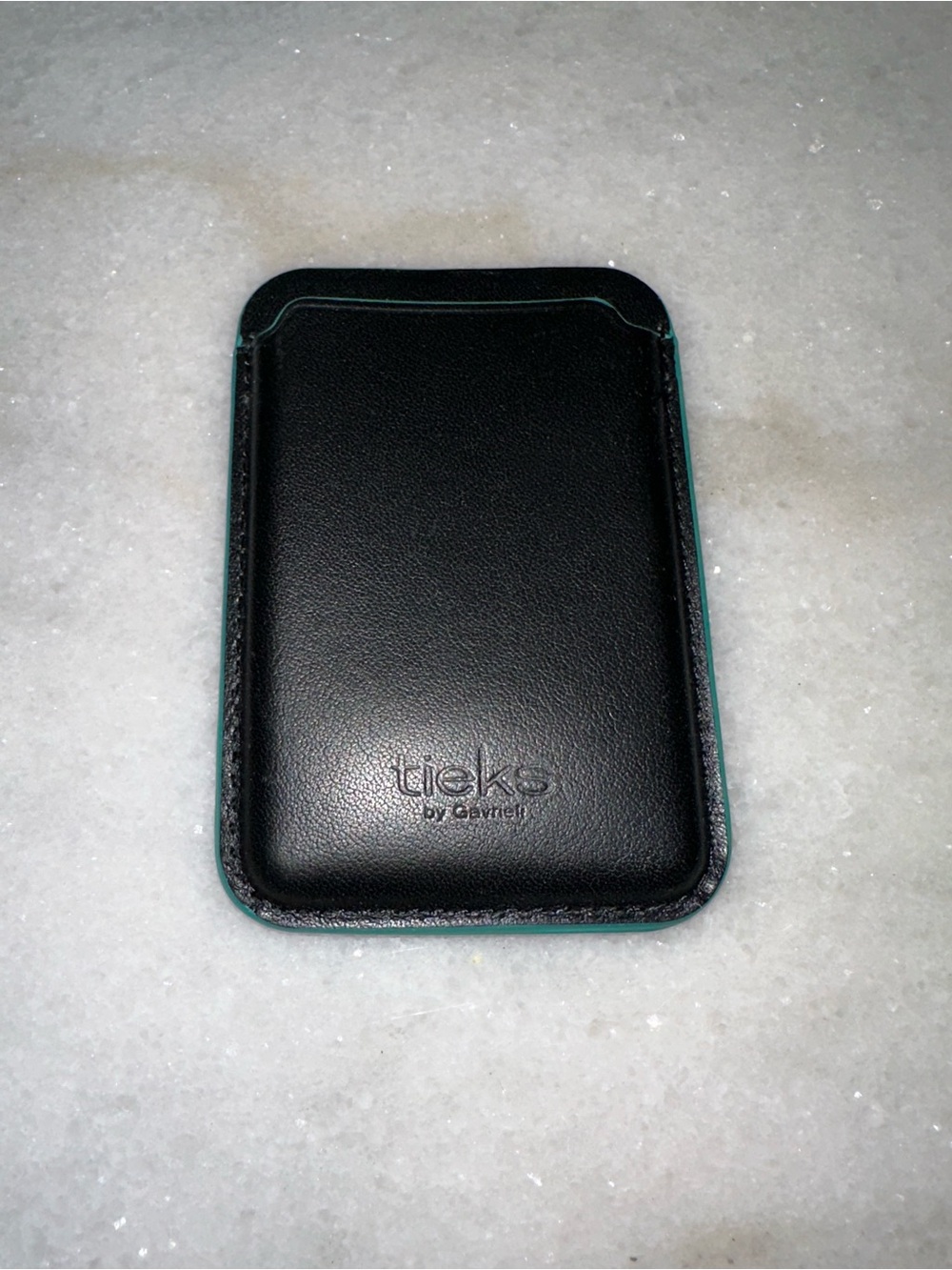 Tieks Black Leather MagSafe Card Wallet